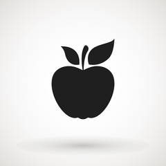 Apple fruit icon. Organic nutrition healthy food. Hand draw illustration. Apple Isolated on white background. - Vector.