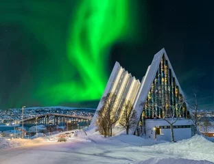 Norwegen Tromso Eismeerkathedrale Nordlicht © Blickfang