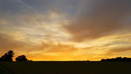 Silhoutte Landscape at Sunrise - 268146719