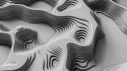 Beautiful white relief texture background. 3d illustration, 3d rendering.