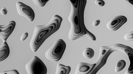 Beautiful white relief texture background. 3d illustration, 3d rendering.