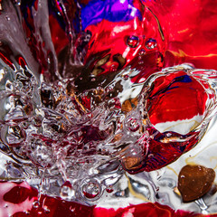 Water drops on colorful background 36