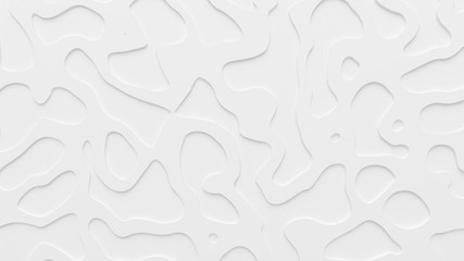 Beautiful white relief texture background. 3d illustration, 3d rendering.