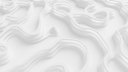 Beautiful white relief texture background. 3d illustration, 3d rendering.