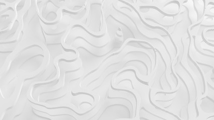 Beautiful white relief texture background. 3d illustration, 3d rendering.