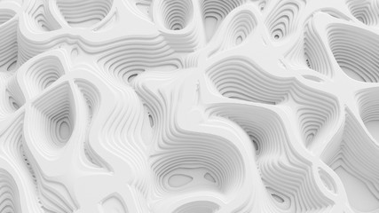 Beautiful white relief texture background. 3d illustration, 3d rendering.