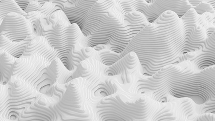 Beautiful white relief texture background. 3d illustration, 3d rendering.