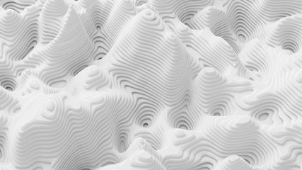 Beautiful white relief texture background. 3d illustration, 3d rendering.