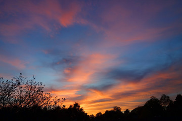 Fototapeta na wymiar Dramatic Sunset Sky
