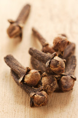 spices on wooden background