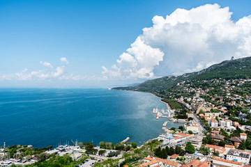 Panoramic view of the beautiful city of Trieste in Italy