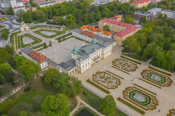 Aerial view of Branicki Palace in Bialystok