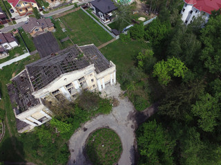 Abandoned radio communication centre (drone image) The building was built as an administrative...