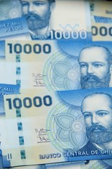 Fototapeta premium Chilean peso bills - background