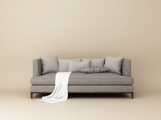 Furniture mock up on a white background. -3d render.