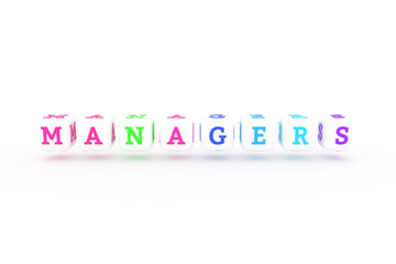 Managers, business keyword. For web page, graphic design, texture or background.