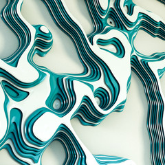 Beautiful abstract relief line background. 3d illustration, 3d rendering.