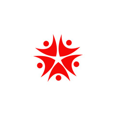 Community and adoption care logo design vector template