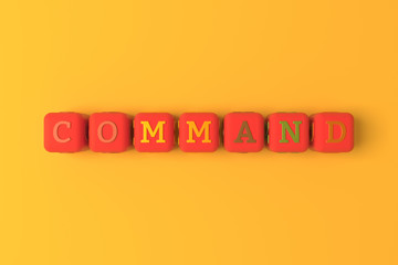 Command computer ICT keyword. For web page, graphic design, texture or background.