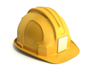 Fototapeta premium Hard hat background Construction tools 3d render on white