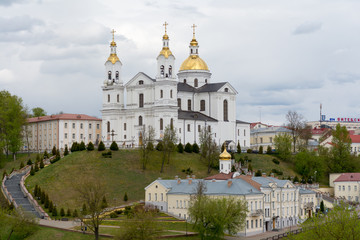 Fototapeta na wymiar The building of the assumption Cathedral in Vitebsk