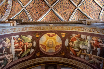 Italy, 03/28/2019: the interior of San Maurizio al Monastero Maggiore, 1518 church known as the...