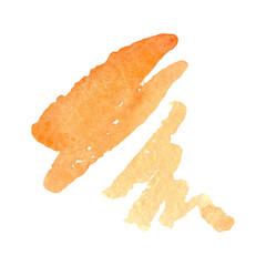 Abstract watercolor paper splash shapes isolated drawing. Illustration aquarelle for background.