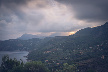West side of Mallorca with ocean and Mountain View.