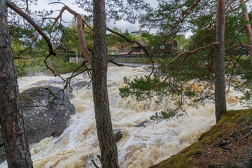 Wodospad Haugfossen Norwegia Norway Norge waterfall fossen