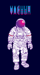  Vector image of astronaut in cartoon style