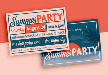 Summer Party Flyer Layout