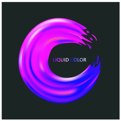  bright brush stroke on black background