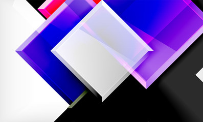 Bright colorful square shape blocks geometrical background