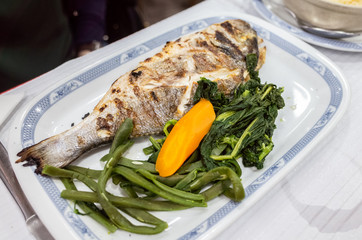 Grilled Whole Fish with Vegetable and Carrot