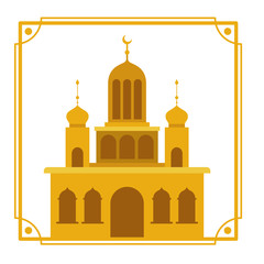 ramadan kareem mosque building icon