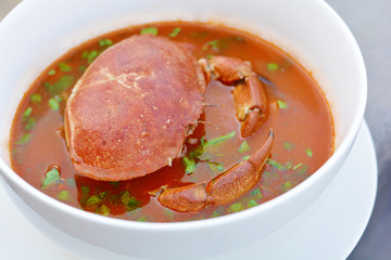 Parihuela - traditional peruvian soup made of seafood and fish.