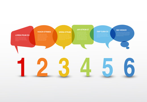 Six Step Colorful Diagram Informative Layout