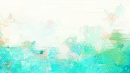 painting with brush strokes and turquoise, honeydew and aqua marine colors. can be used for wallpaper, cards, poster or creative fasion design elements