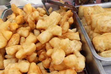 Deep fried dough stick delicious in market