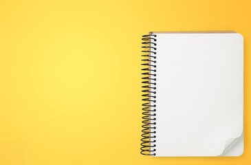 Top view above binder blank book business