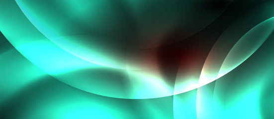 Shiny neon circles abstract background