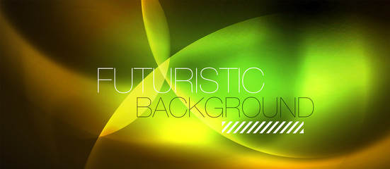 Shiny neon circles abstract background