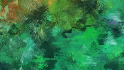 grunge dirty brush strokes background with sea green, very dark green and dark khaki colors. can be used for wallpaper, cards, poster or creative fasion design element