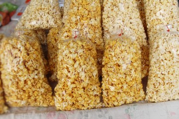 Popcorn with butter delicious at street food