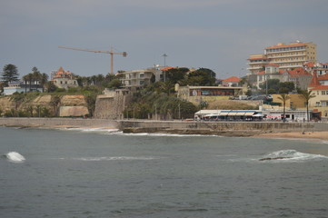 April 15, 2014. Estoril, Cascais, Sintra, Lisbon, Portugal. Wonderful Views Of The Sintra Coast From The Coast Of Estoril. Travel, Nature, Landscape.