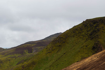 Iceland mountains and clouds 