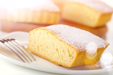 Cake lemon soft butter angel isolated decoration
