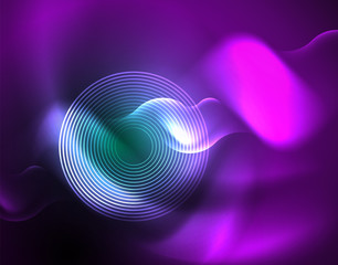 Neon lights vector abstract background