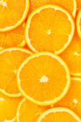 Oranges citrus fruits orange slices collection portrait format food background fresh fruit