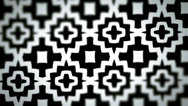 Day of the dead, Mexican influence style black and white looping pattern